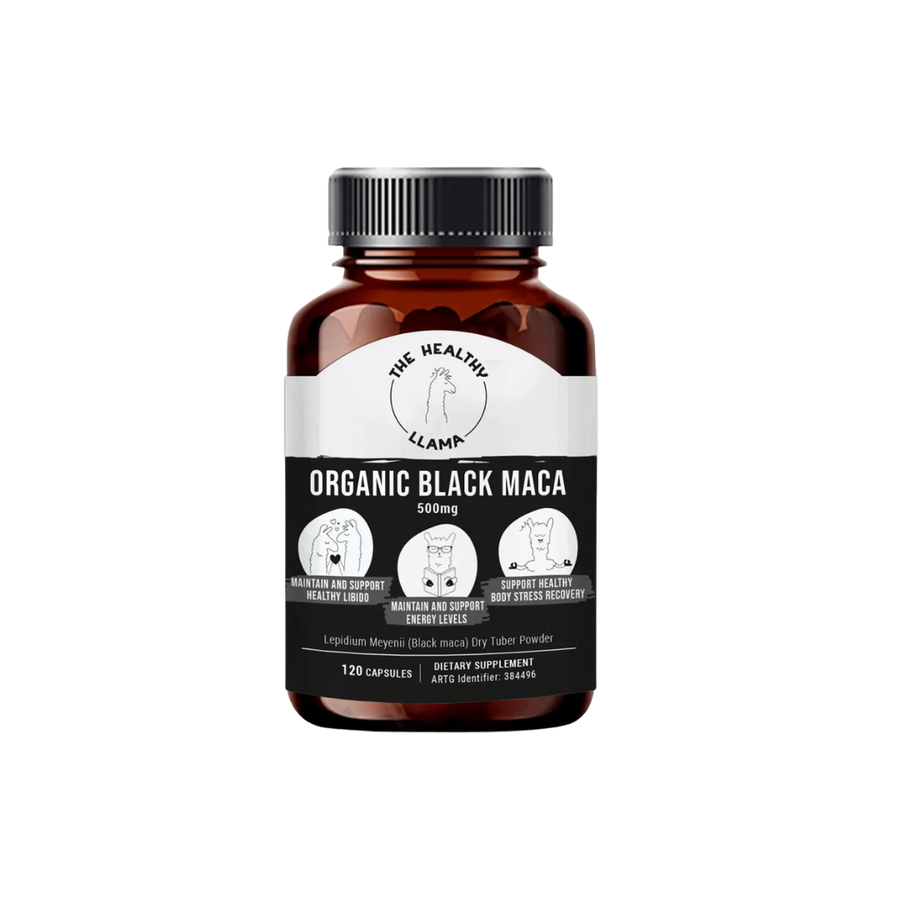 The Healthy Llama Organic Black Maca 120 Capsules