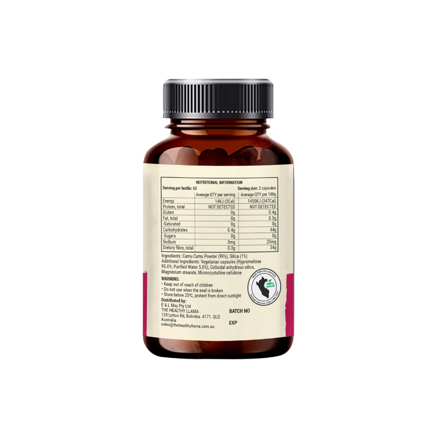 The Healthy Llama - Organic Camu Camu 120 Capsules